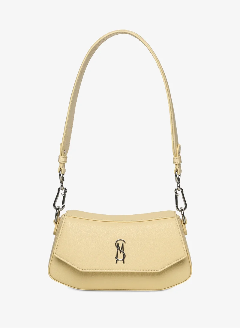 ستيف مادن حقيبة كتف صغيرة من جلد البولي يوريثين بنقشة الحصى